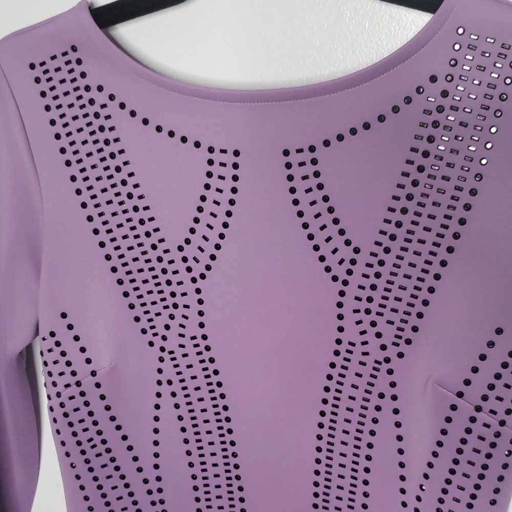 Venus Dress Lavender with metallic applique Sz 2 - Picture 3 of 6
